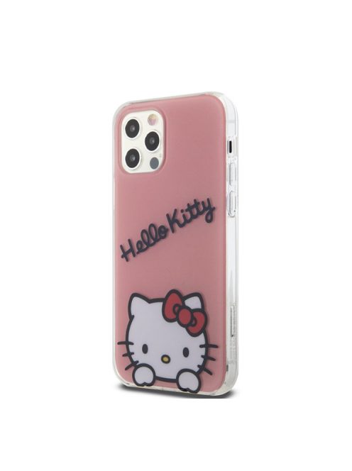 Hello Kitty IML Daydreaming Logo Apple iPhone 12/12 Pro hátlap tok, rózsaszín