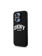 DKNY Liquid Silicone Arch Logo MagSafe iPhone 15 Plus hátlap tok, fekete