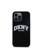 DKNY Liquid Silicone Arch Logo MagSafe iPhone 15 Pro Max hátlap tok, fekete