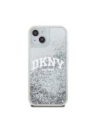 DKNY Liquid Glitter Arch Logo iPhone 15 hátlap tok, átlátszó