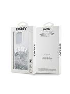 DKNY Liquid Glitter Arch Logo iPhone 14 Pro Max hátlap tok, átlátszó
