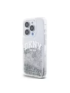 DKNY Liquid Glitter Arch Logo iPhone 14 Pro hátlap tok, átlátszó