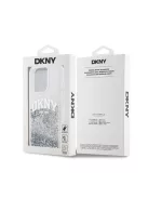 DKNY Liquid Glitter Arch Logo iPhone 14 Pro hátlap tok, átlátszó