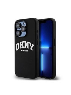   DKNY Liquid Silicone Arch Logo iPhone 14 Pro Magsafe hátlap tok, fekete