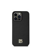 DKNY PU Leather Repeat Pattern Stack Logo iPhone 15 Pro Max Magsafe hátlap tok, fekete