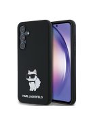 Karl Lagerfeld Choupette Metal Pin Samsung Galaxy A55 hátlap tok, fekete, KLHCSA55SMHCNPK