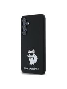 Karl Lagerfeld Choupette Metal Pin Samsung Galaxy A55 hátlap tok, fekete, KLHCSA55SMHCNPK