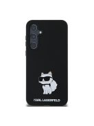 Karl Lagerfeld Choupette Metal Pin Samsung Galaxy A55 hátlap tok, fekete, KLHCSA55SMHCNPK