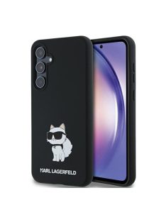   Karl Lagerfeld Choupette Metal Pin Samsung Galaxy A35 hátlap tok, fekete,  KLHCSA35SMHCNPK