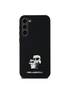   Karl Lagerfeld Karl&Choupette Metal Pin Samsung Galaxy A35 hátlap tok, fekete, KLHCSA35SMHKCNPK