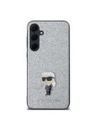 Karl Lagerfeld Fixed Glitter Choupette Logo Metal Pin Samsung Galaxy A35 hátlap tok, ezüst, KLHCSA35GCNPSG 