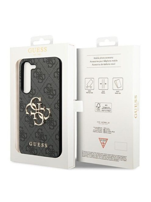 Guess 4G Big Metal Logo Samsung Galaxy A55 hátlap tok, fekete, GUHCSA554GMGGR