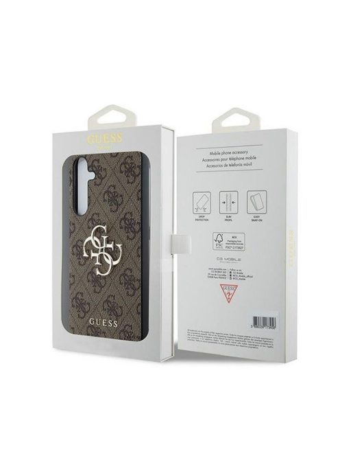 Guess 4G Big Metal Logo Samsung Galaxy A35 hátlap tok, barna, CSA354GMGBR 