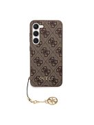 Guess 4G Charms Collection Samsung Galaxy A55 hátlap tok, barna, CSA55GF4GBR