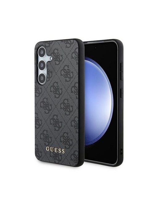 Guess 4G Metal Gold Logo Samsung Galaxy A55 hátlap tok, fekete, GUOHCSA55G4GFGR