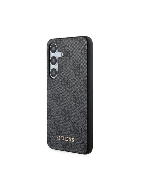 Guess 4G Metal Gold Logo Samsung Galaxy A55 hátlap tok, fekete, GUOHCSA55G4GFGR