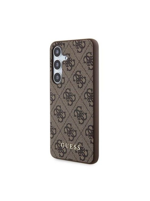 Guess 4G Metal Gold Logo Samsung Galaxy A35 hátlap tok, barna, GUOHCSA35G4GFBR