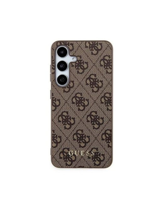 Guess 4G Metal Gold Logo Samsung Galaxy A35 hátlap tok, barna, GUOHCSA35G4GFBR