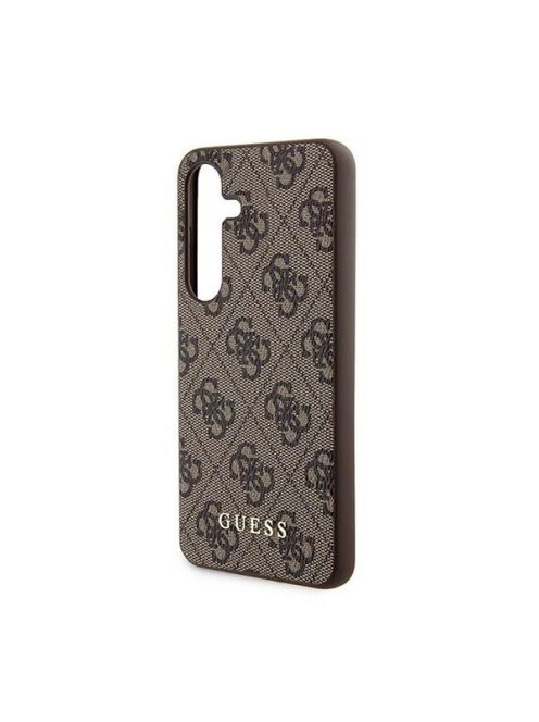 Guess 4G Metal Gold Logo Samsung Galaxy A35 hátlap tok, barna, GUOHCSA35G4GFBR