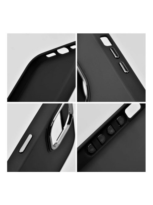 Frame Xiaomi Redmi Note 13 Pro + 5G közepesen ütésálló tok kameravédő kerettel, fekete