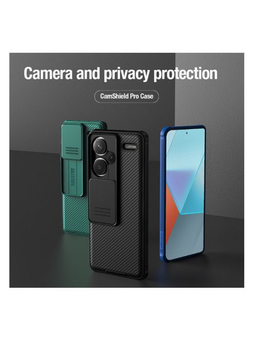Nillkin CamShield Pro Xiaomi Redmi Note 13 Pro+ 5G hátlap tok, fekete