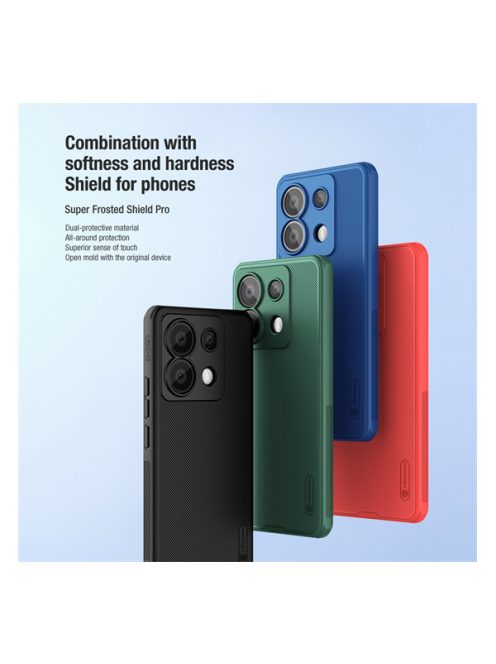 Nillkin Super Frosted Pro Xiaomi Redmi Note 13 Pro 5G/Poco X6 5G hátlap tok, fekete