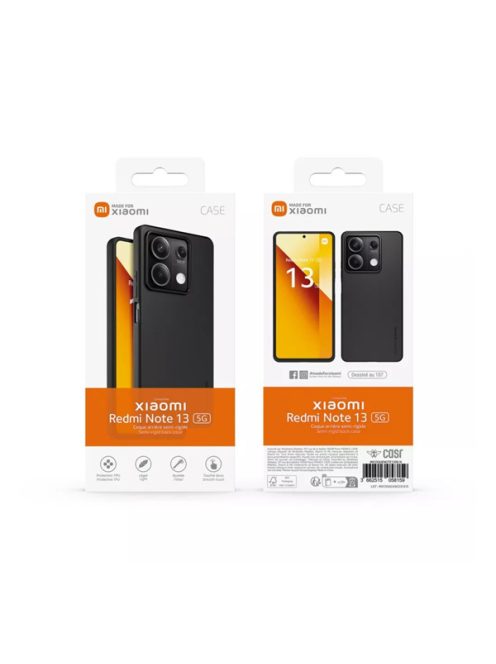 Xiaomi Redmi Note 13 5G gyári műanyag hátlap tok, fekete