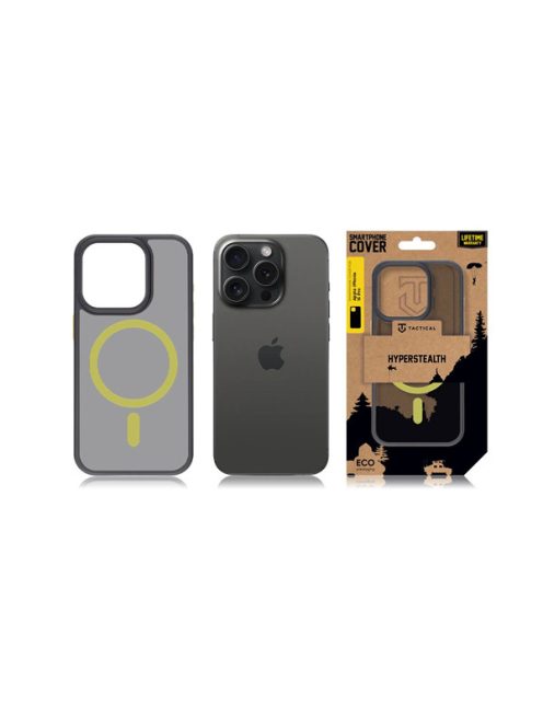 Tactical MagForce Hyperstealth 2.0 Apple iPhone 15 Pro tok, fekete/sárga