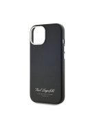 Karl Lagerfeld Grained PU Hotel RSG iPhone 15 hátlap tok, fekete