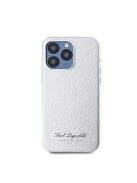 Karl Lagerfeld Grained PU Hotel RSG iPhone 15 Pro hátlap tok, szürke