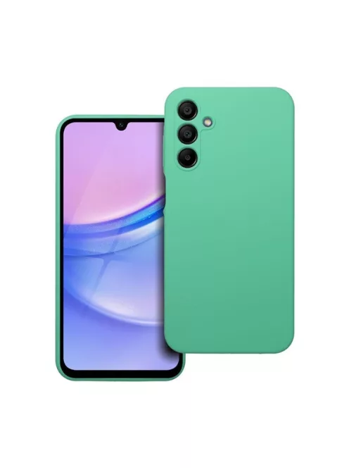 2mm Samsung Galaxy A15 5G / A15 4G szilikon hátlap tok, mentazöld