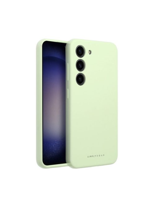 Roar Samsung Galaxy A15 4G / A15 5G prémium szilikon tok velúr béléssel, világoszöld