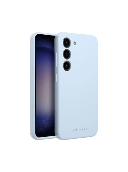 Roar Samsung Galaxy A05s prémium szilikon tok velúr béléssel, világoskék