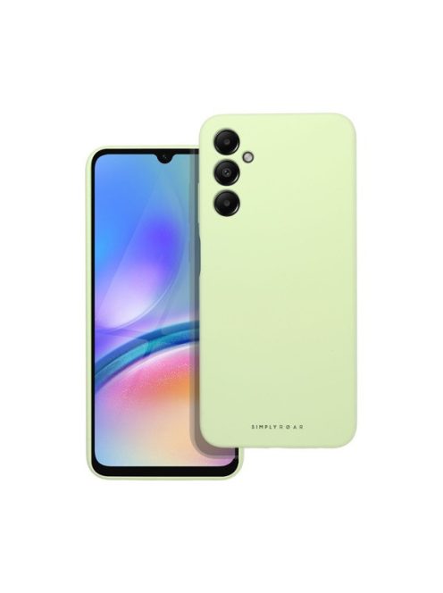 Roar Samsung Galaxy A05s prémium szilikon tok velúr béléssel, világoszöld