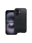 Forcell Carbon Apple iPhone 16 szilikon tok, fekete