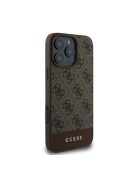 Guess 4G Bottom Stripe Apple iPhone 16 Pro hátlap tok, barna GUHCP16LG4GLBR