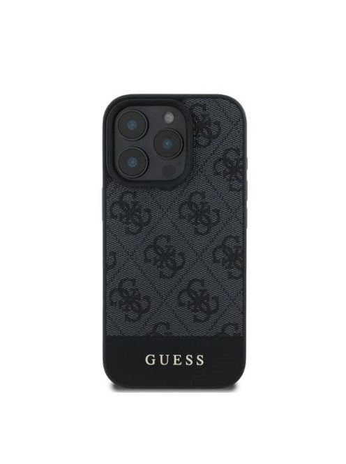 Guess 4G Bottom Stripe Apple iPhone 16 Pro hátlap tok, szürke UHCP16LG4GLGR