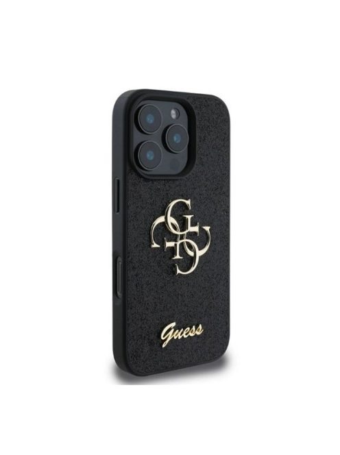 Guess Apple iPhone 16 Pro hátlap tok, fekete/barna GUHCP16LHG4SGK