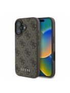 Guess 4G Classic Apple iPhone 16 hátlap tok, barna GUHCP16SG4GFBR