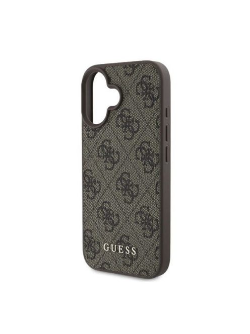 Guess 4G Classic Apple iPhone 16 hátlap tok, barna GUHCP16SG4GFBR