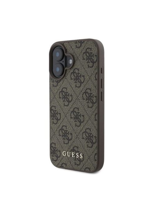 Guess 4G Classic Apple iPhone 16 hátlap tok, barna GUHCP16SG4GFBR