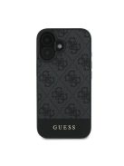 Guess 4G Bottom Stripe Apple iPhone 16 hátlap tok, szürke GUHCP16SG4GLGR