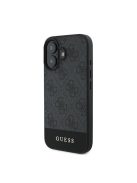 Guess 4G Bottom Stripe Apple iPhone 16 hátlap tok, szürke GUHCP16SG4GLGR