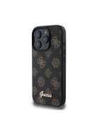 Guess Peony Script Apple iPhone 16 Pro MagSafe kompatibilis hátlap tok, fekete/barna GUHMP16LPGPYSK