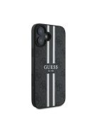 Guess 4G Printed Stripes MagSafe Apple iPhone 16 Plus hátlap tok, fekete/barna GUHMP16MP4RPSK