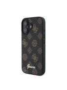 Guess PU Peony Script Apple iPhone 16 Plus MagSafe kompatibilis tok, fekete/barna GUHMP16MPGPYSK