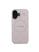 Guess Saffiano Peony Classic Logo Apple iPhone 16 Plus hátlap tok, rózsaszín GUHMP16MPSAPSMEP