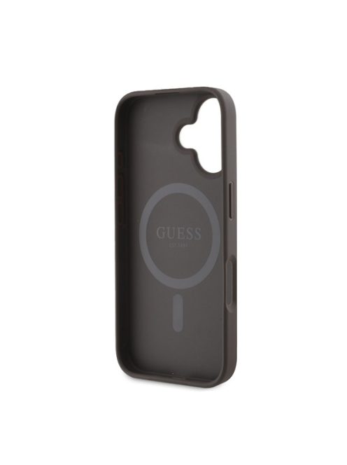 Guess 4G Ring Classic Logo Apple iPhone 16 hátlap tok, barna GUHMP16SG4GFRW 