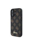 Guess Peony Script Apple iPhone 16 MagSafe kompatibilis hátlap tok, fekete/barna GUHMP16SPGPYSK