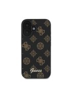 Guess Peony Script Apple iPhone 16 MagSafe kompatibilis hátlap tok, fekete/barna GUHMP16SPGPYSK